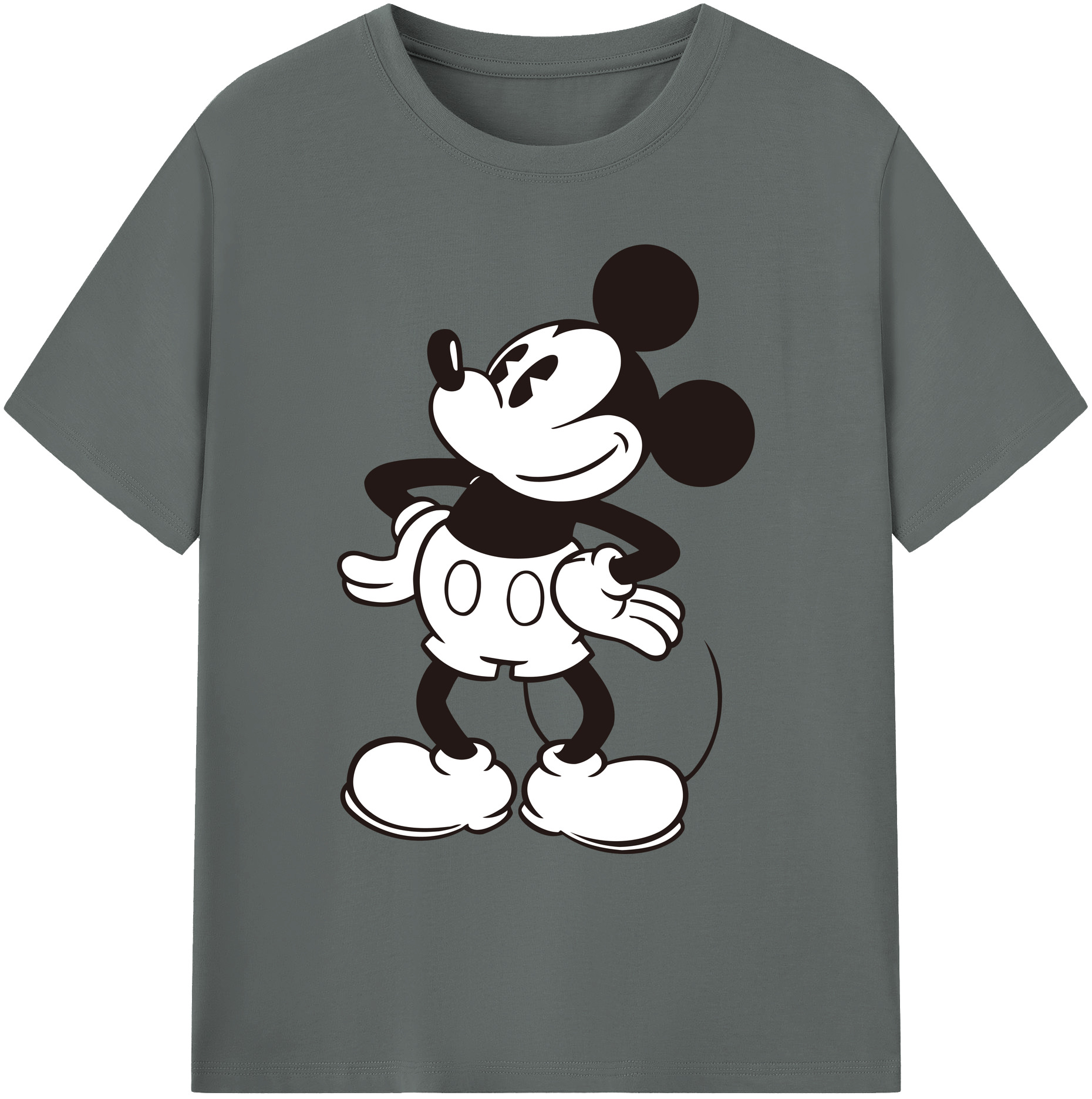 ミッキーマウス Mickey Mouse 綿100％ メンズ半袖Tシャツ｜肌触りやわらか＆通気性